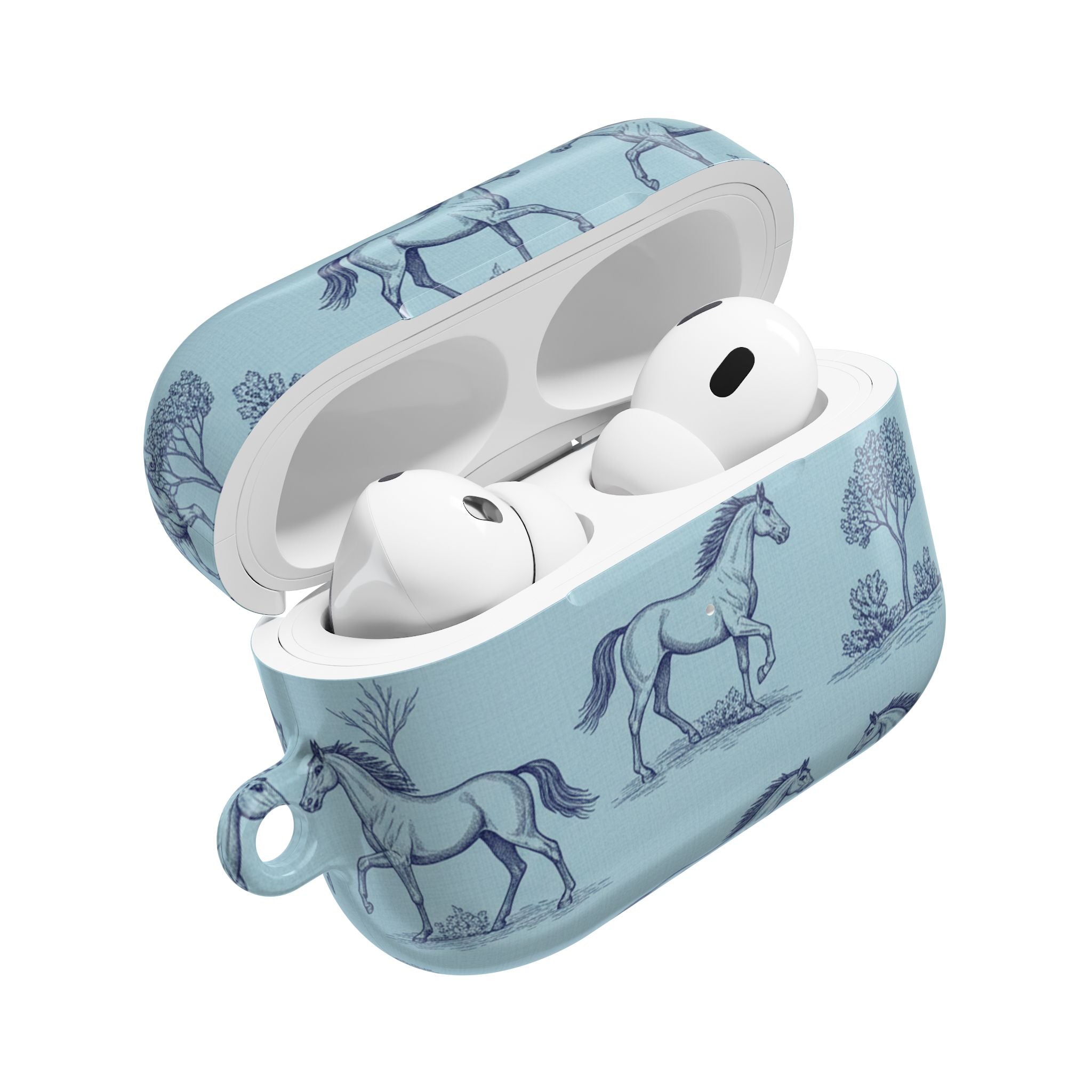 Equestrian Toile | MagSafe® tough case for AirPods® Stylish Tech Protection