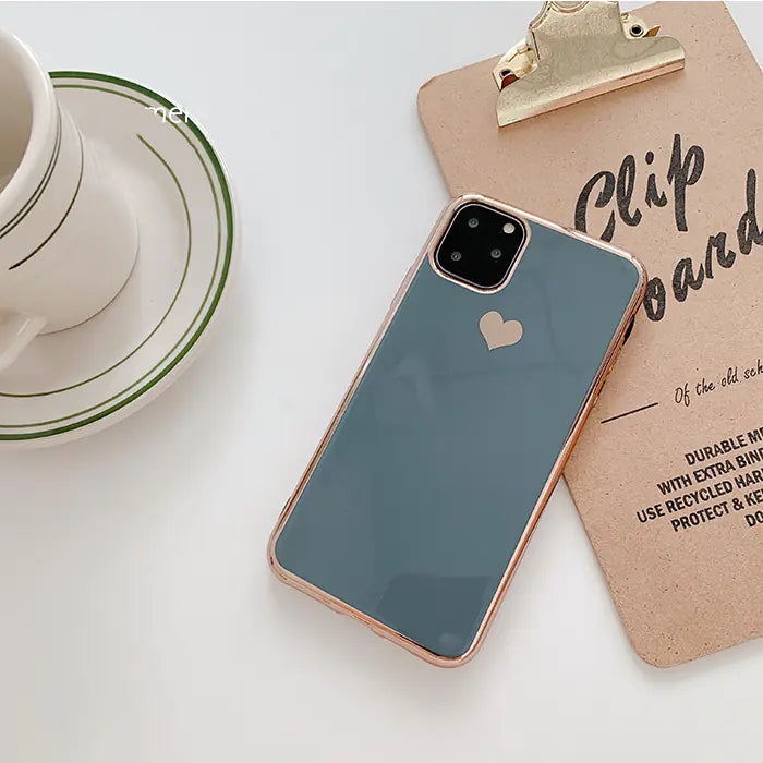 Luxury Electroplated Heart | Phone Case