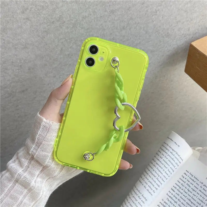 Fluorescent Heart Bracelet | Phone Case