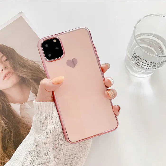 Luxury Electroplated Heart | Phone Case