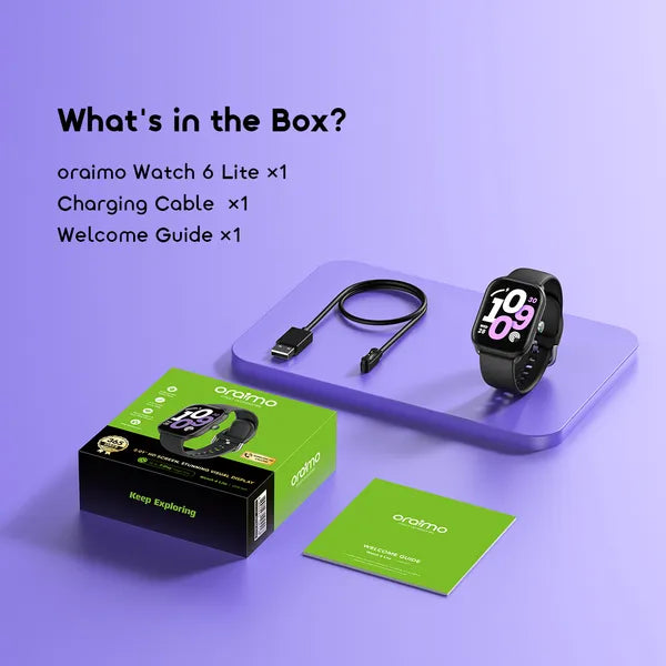 oraimo Watch 6 Lite 2.01'' Smart Watch With Cool UI Interface